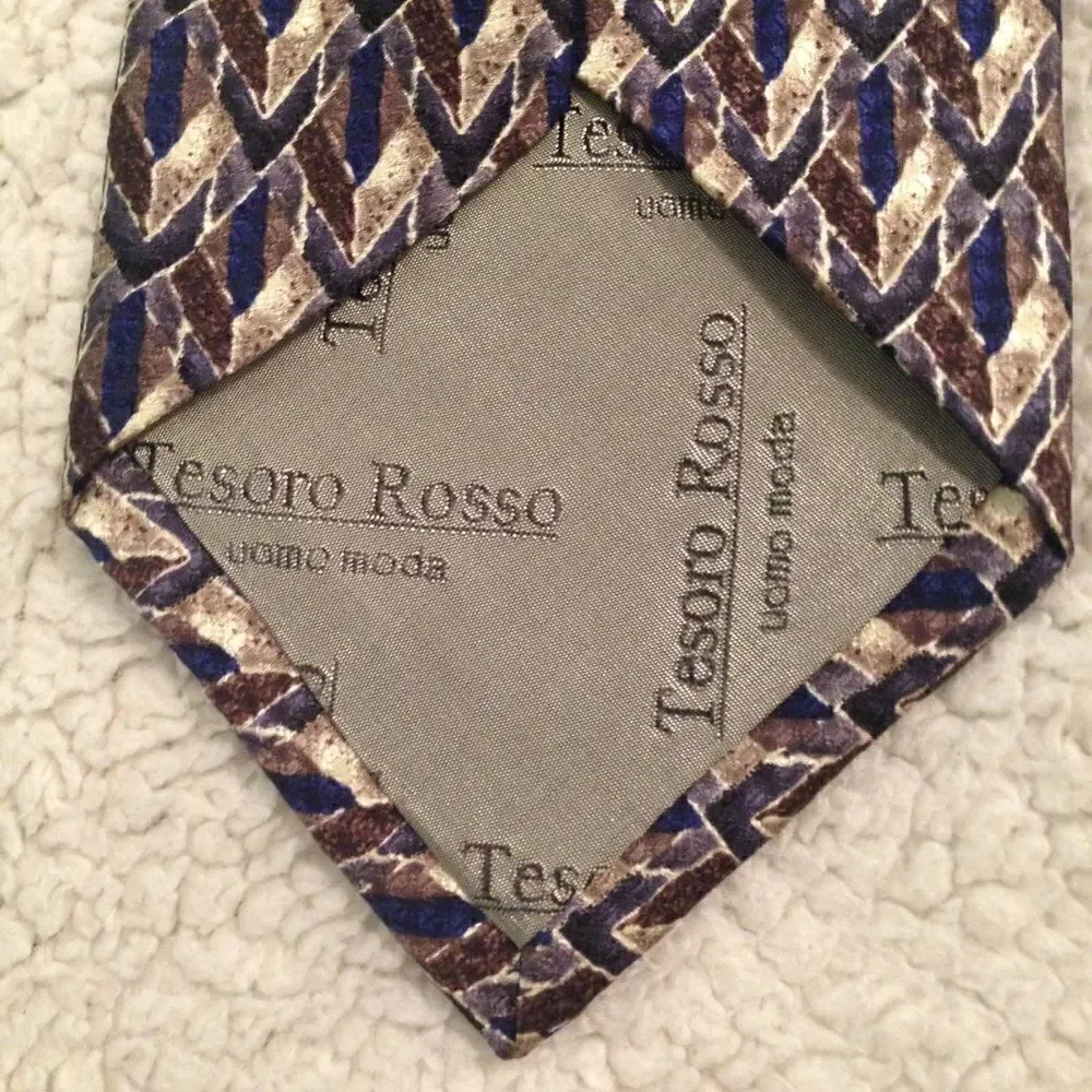 Tesoro Rosso silk tie‎